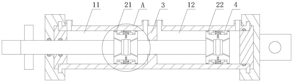 Self-locking multi-cavity hydraulic oil cylinder and implementation method thereof