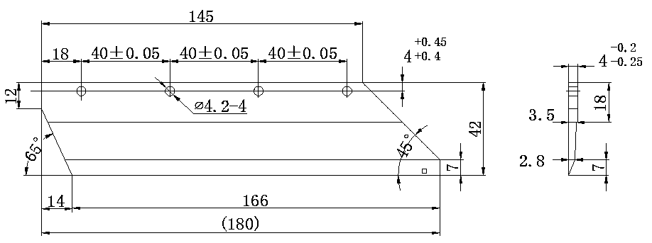 A viscose short fiber cutting knife manufactured by powder metallurgy method of mixing pure powder