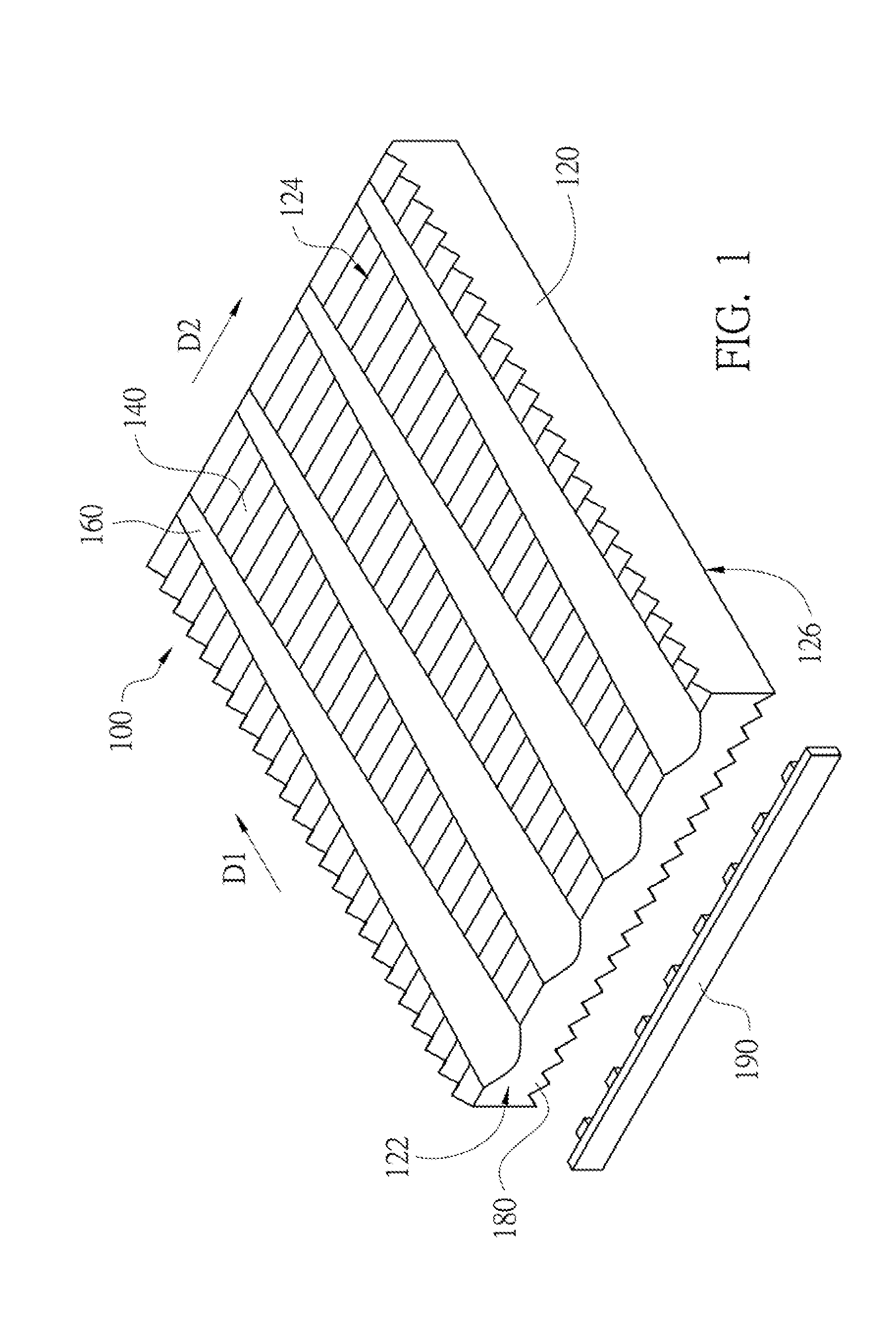 Light guide plate with multi-directional structures