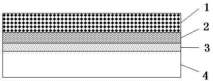 A non-earthing composite structure for a waterproof pavement layer of a top plate for a road tunnel