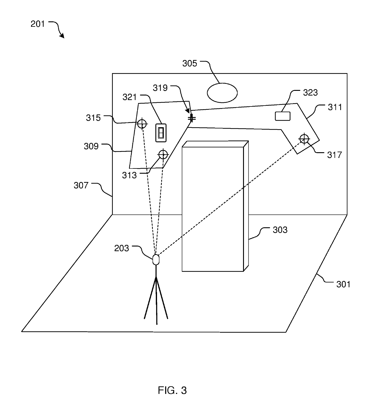 Construction template with laser target device and method of use