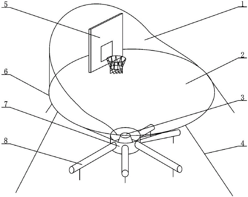 Basketball shooting training device with function of multi-angle continuous shooting