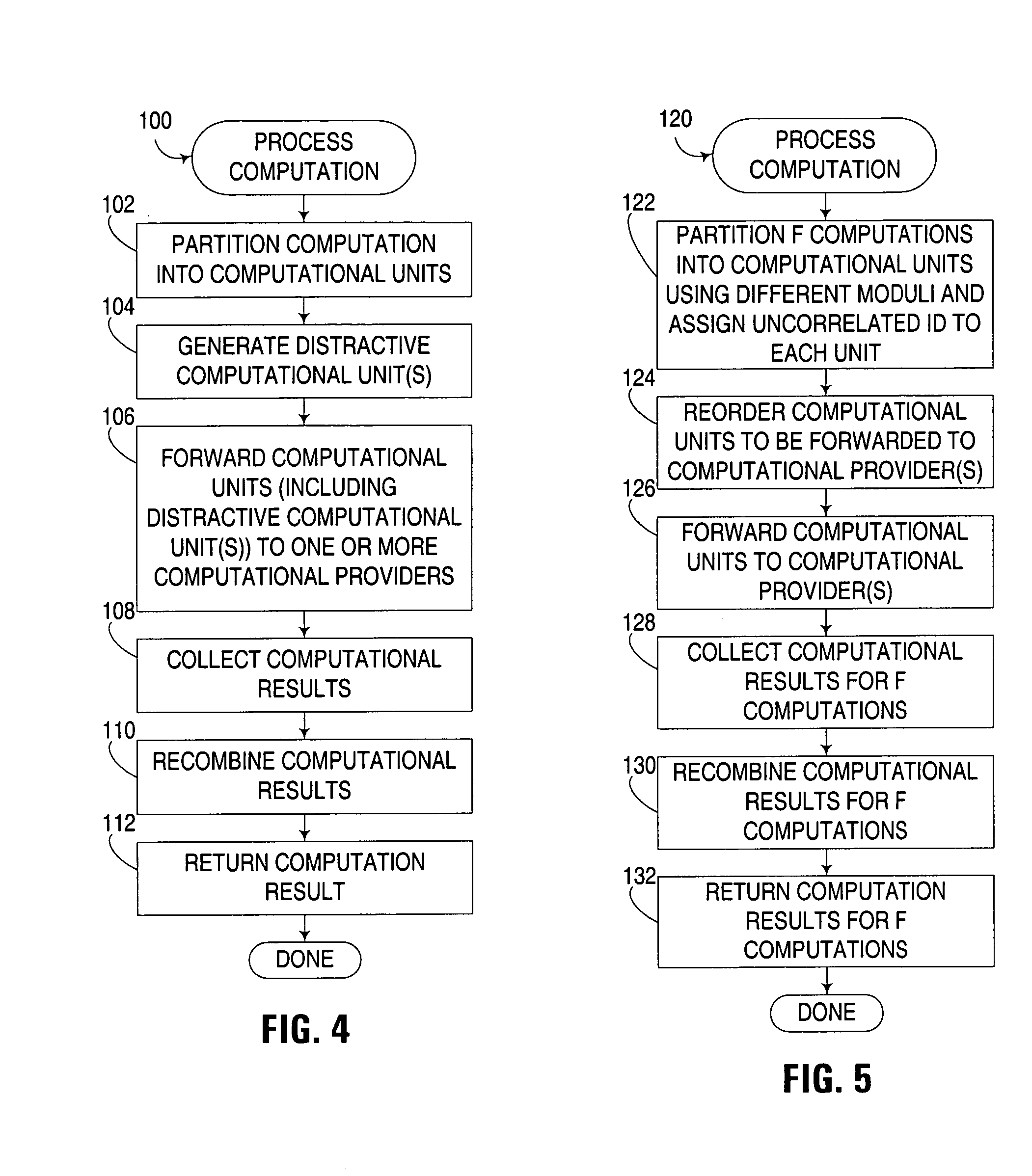 Distributed computation in untrusted computing environments using distractive computational units