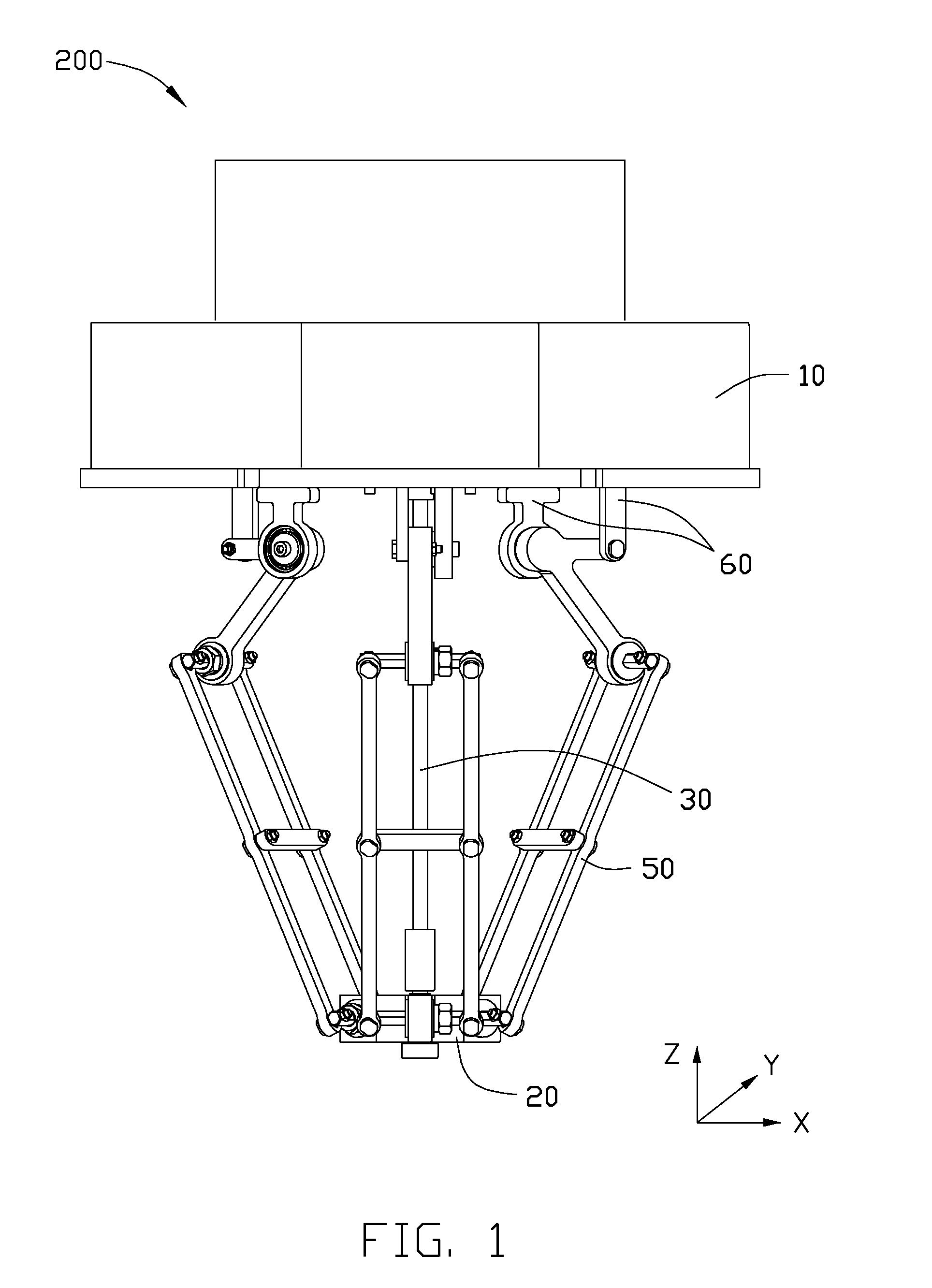 Parallel mechanism and moveable linkage thereof