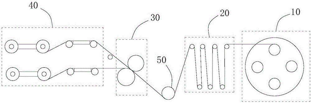 Device for producing membrane filter material