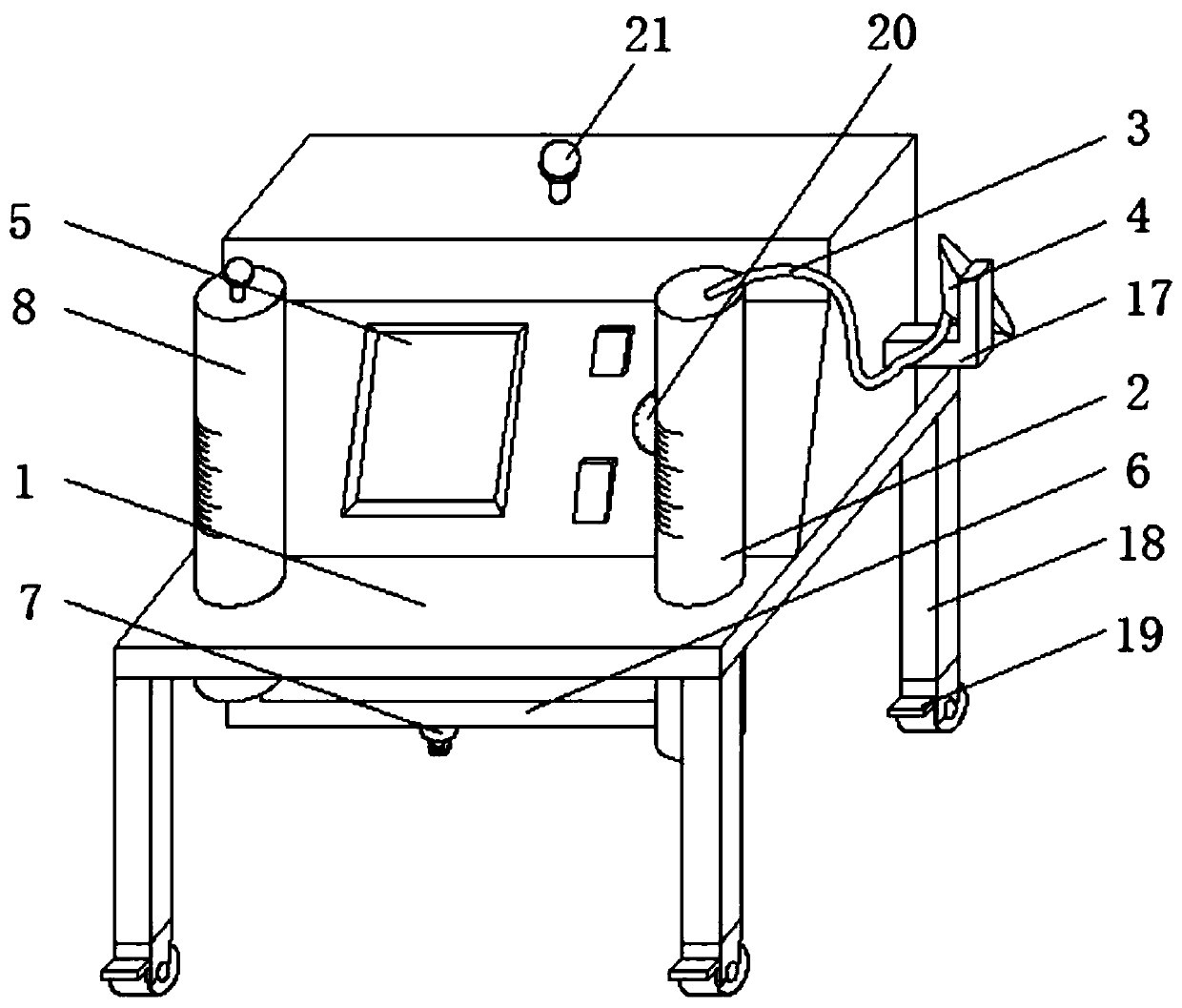 Emergency breathing device for internal medicine clinic