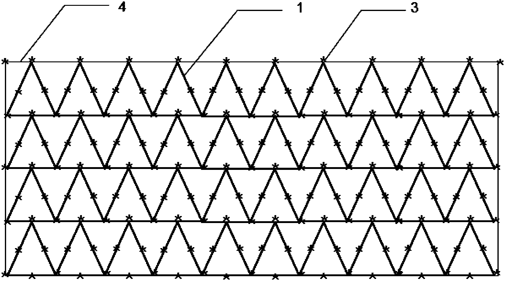 Elliptic stereoscopic triangular meshy magic cube structural component