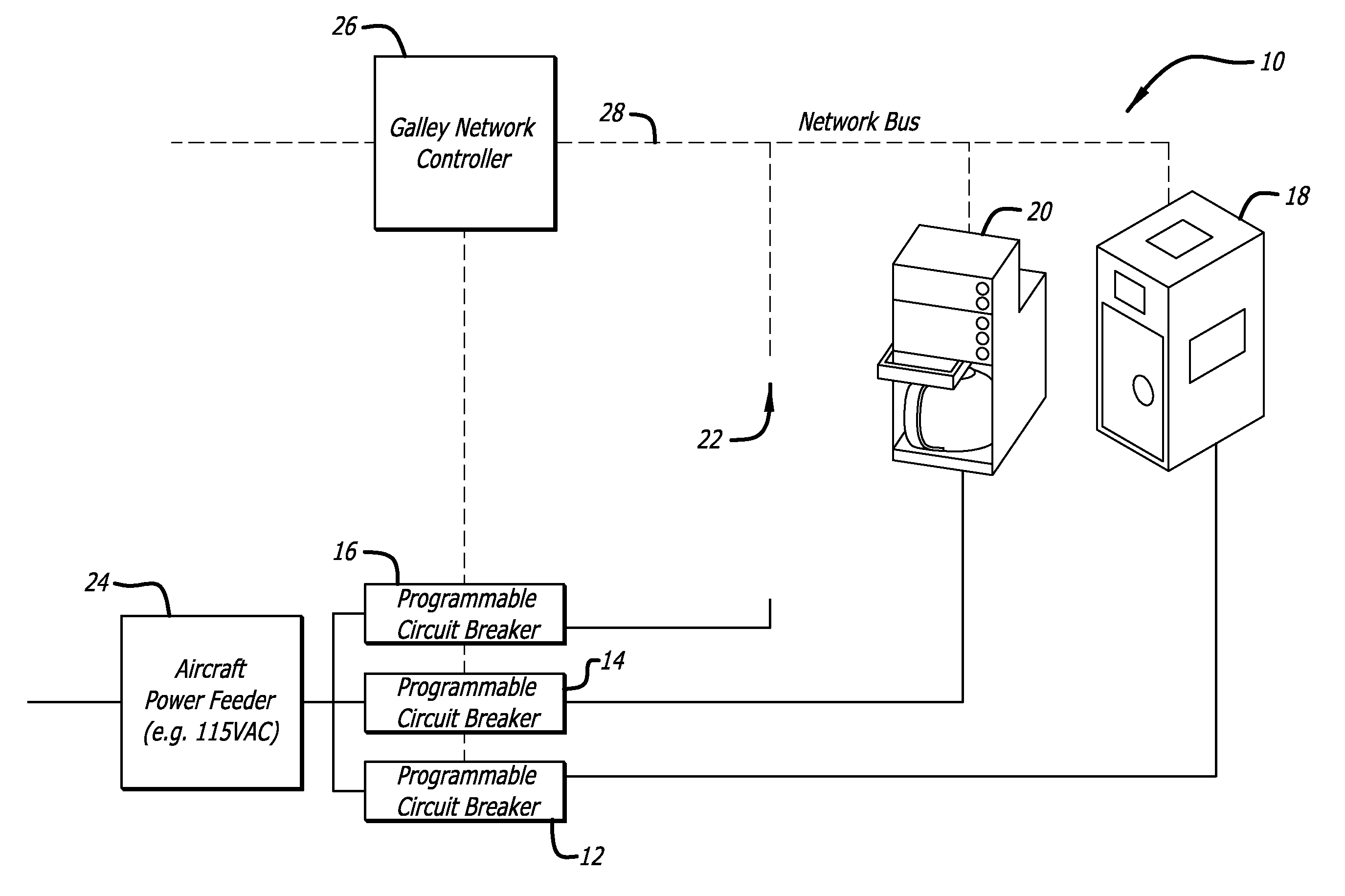 Adaptive power management system for aircraft galleys