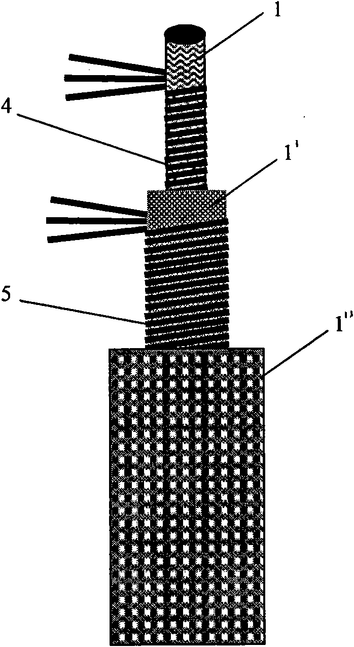 Spiral parallel transmission line type line distribution measurement sensor for deformation and measuring method