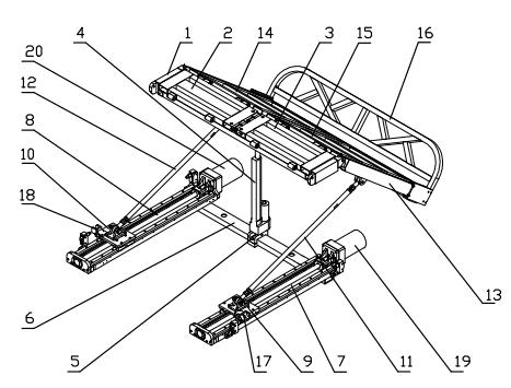 Leg rehabilitation mechanism of nursing wheelchair bed