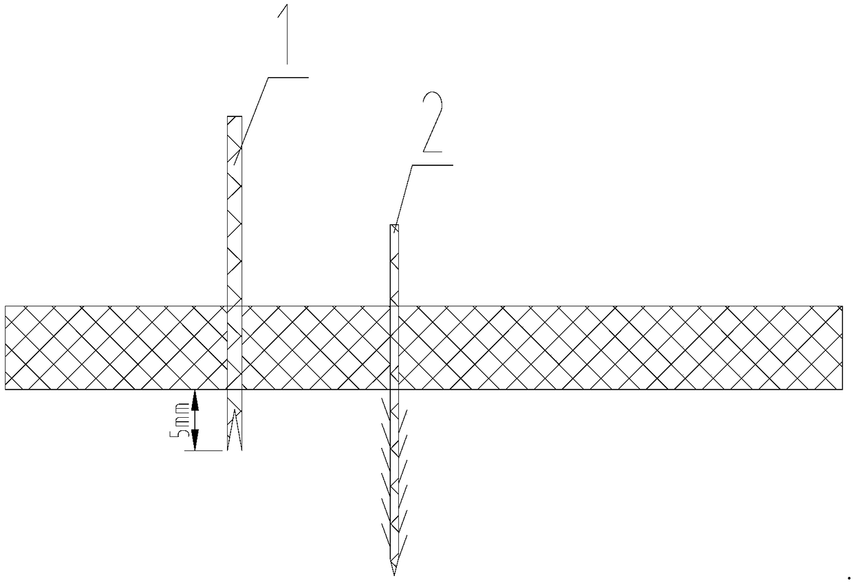 Processing method of glass fiber short-cutting needled felt