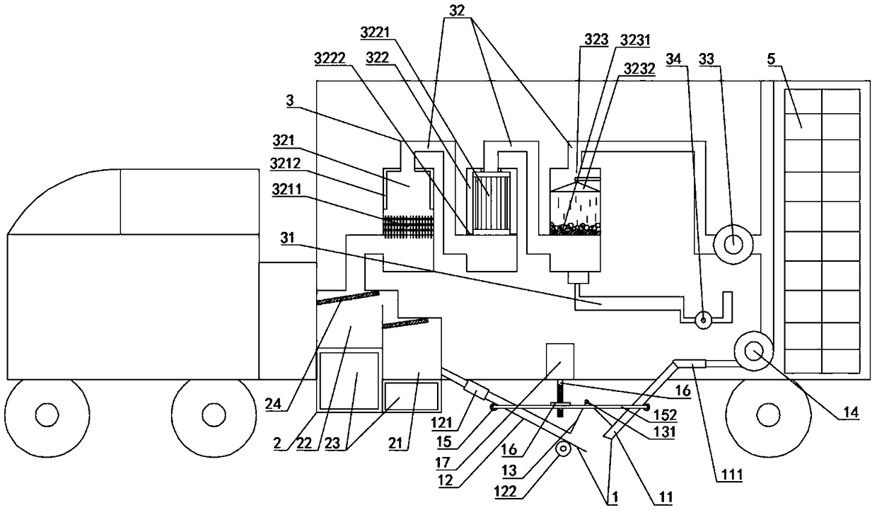 Novel efficient air-flowing type floor cleaning vehicle