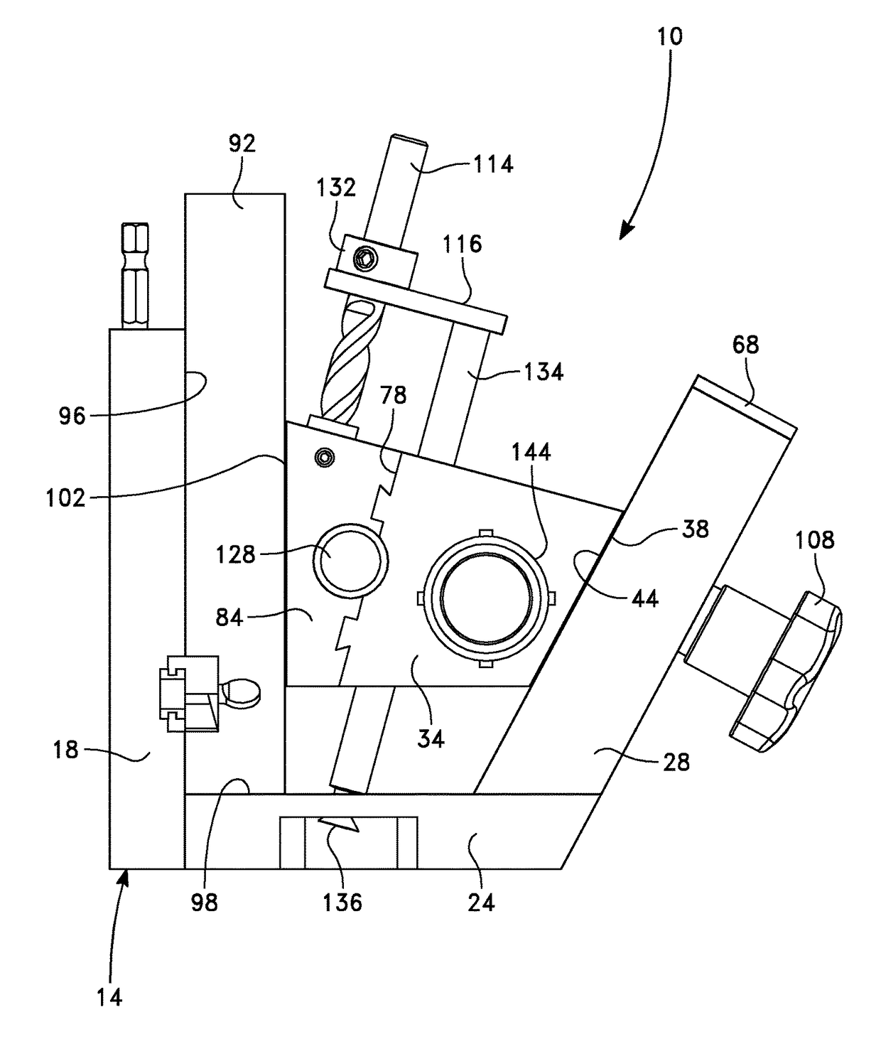 Self-adjusting pocket hole jig