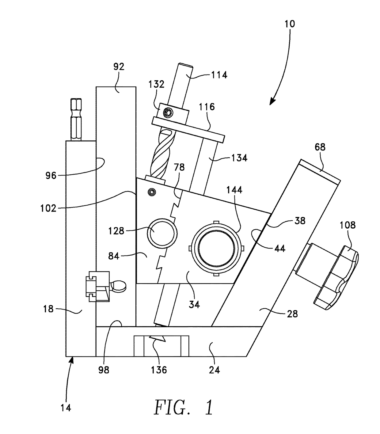 Self-adjusting pocket hole jig