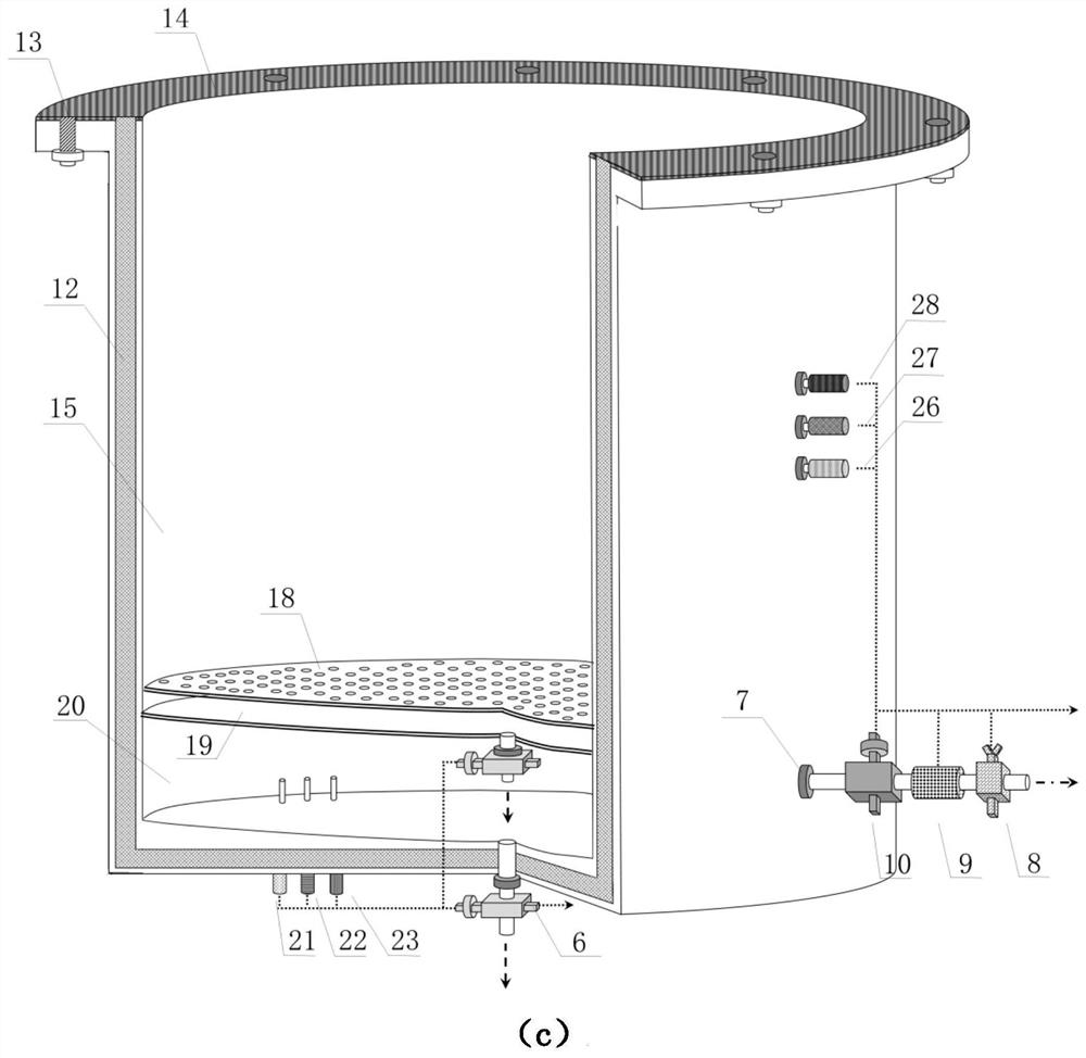 Experimental device and method for simulating in-situ fluidized mining of deep metal ore