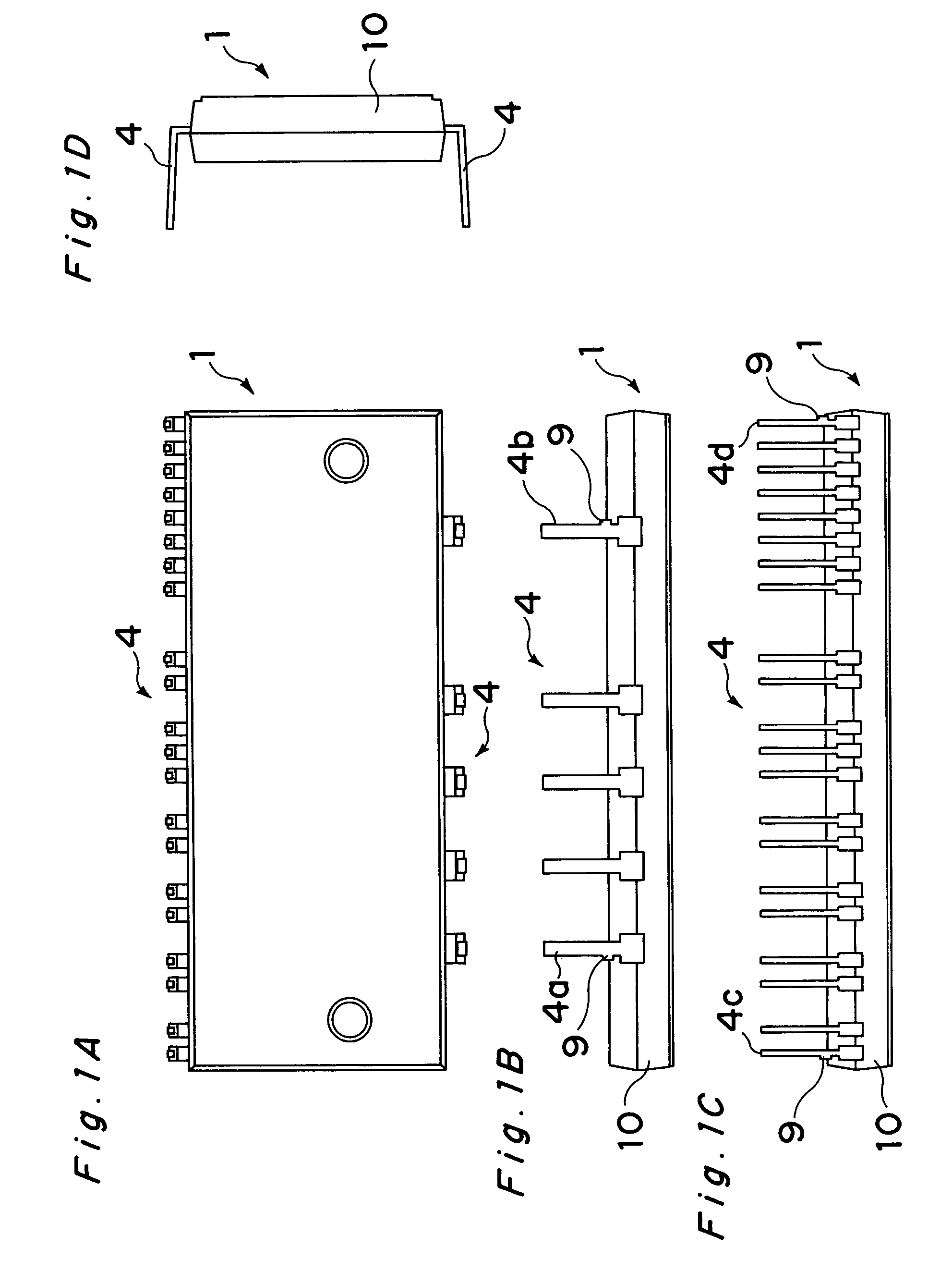 Semiconductor device and semiconductor assembly module with a gap-controlling lead structure