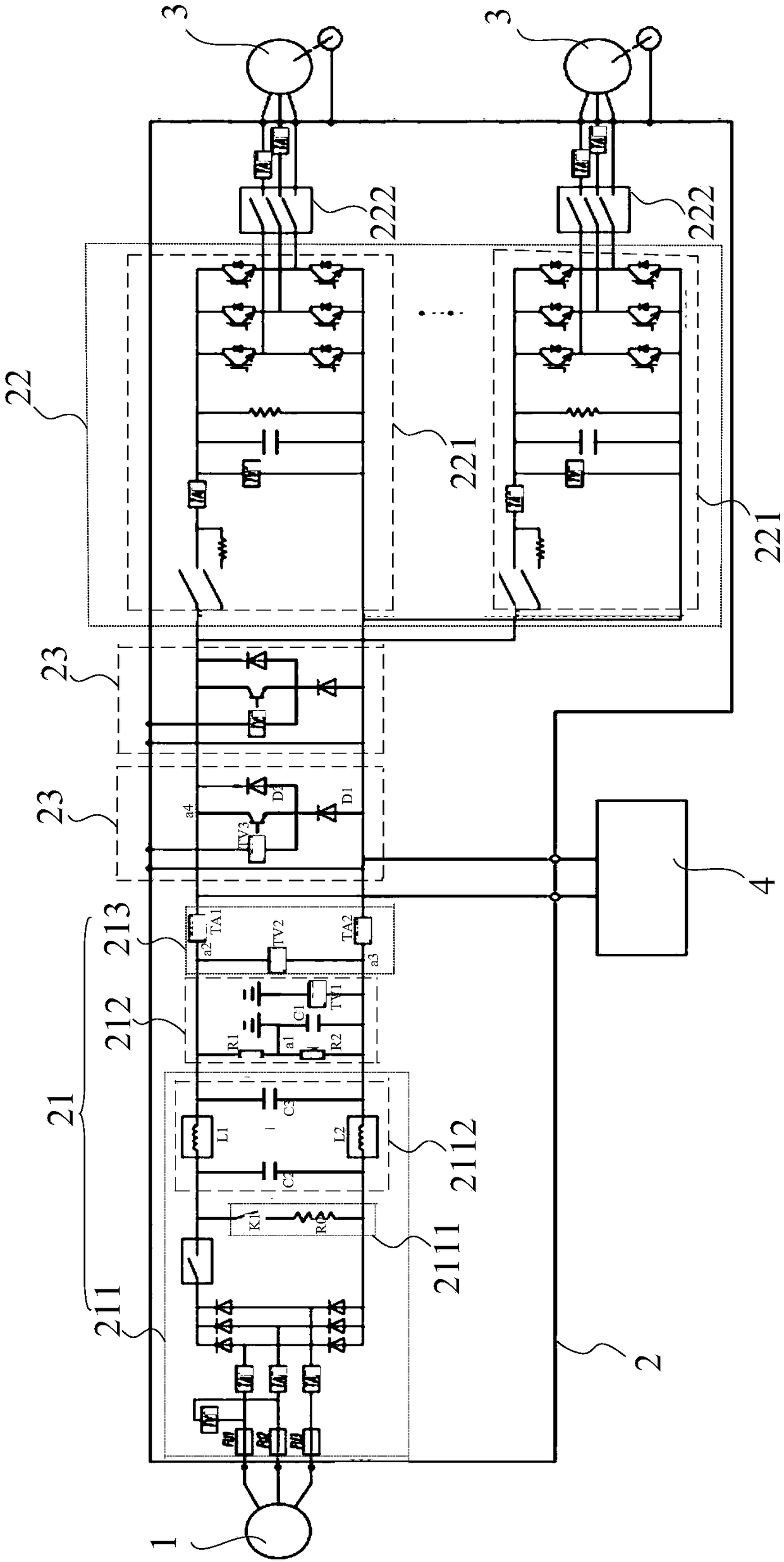 Rail vehicle traction system and rail vehicle