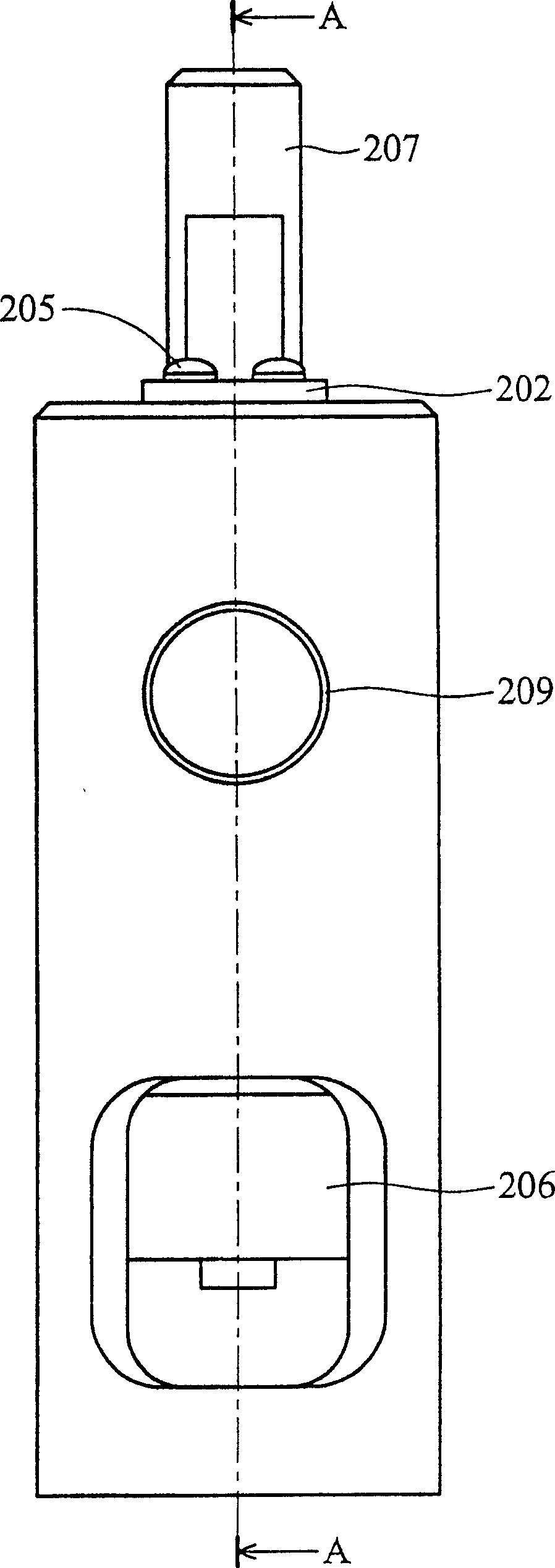 Optical height adjusting device