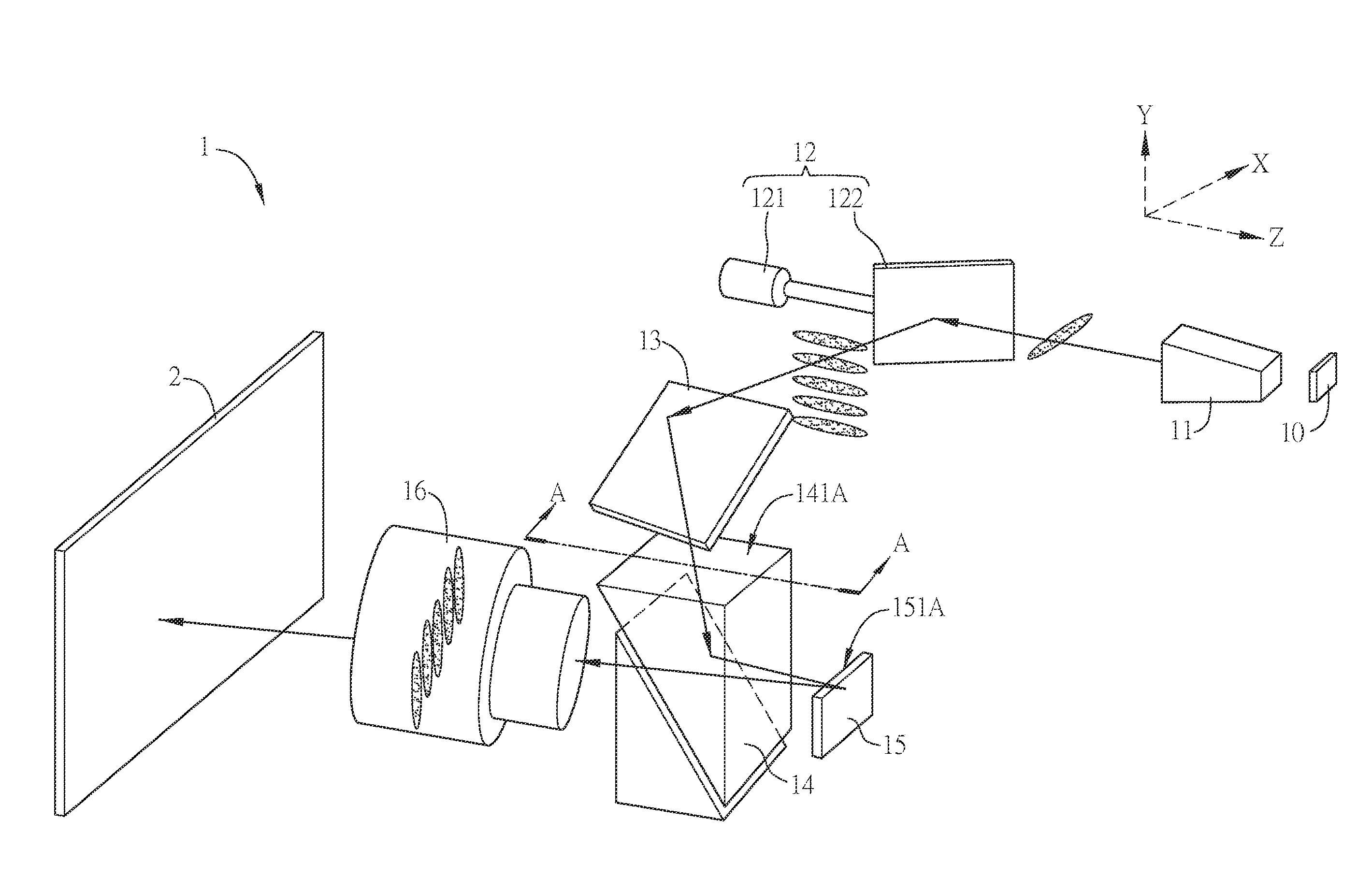 Autostereoscopic projection device and display apparatus