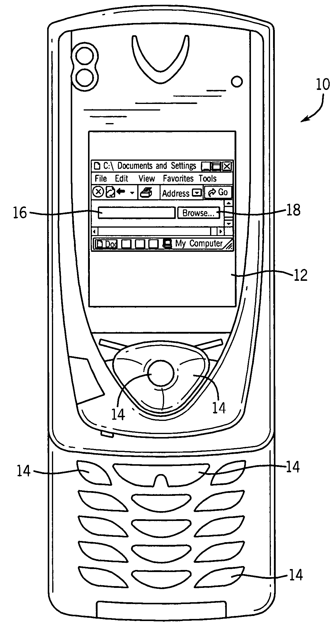 User input system and method for selecting a file