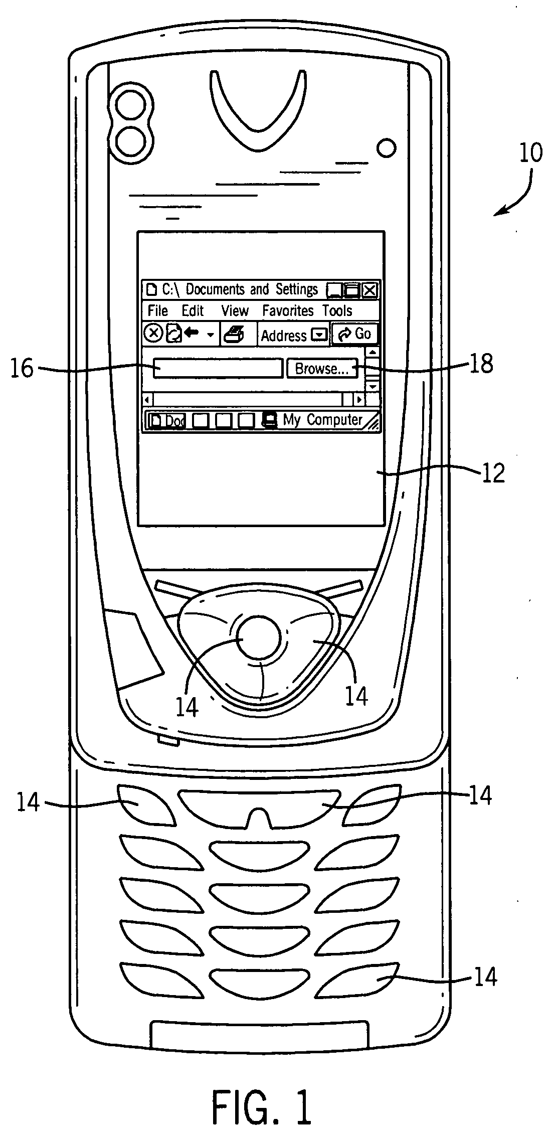 User input system and method for selecting a file