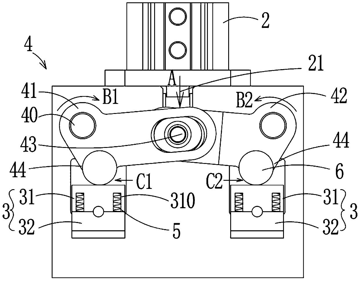 Clamping die device