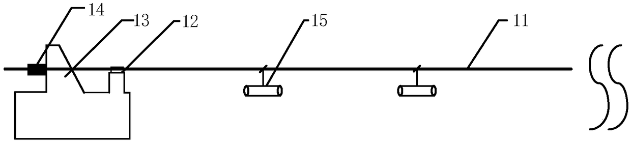 Overhead cable vibration testing device and testing method