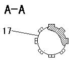 Moving-shaft type power transmission applied to hole digger for southern mountainous gardens