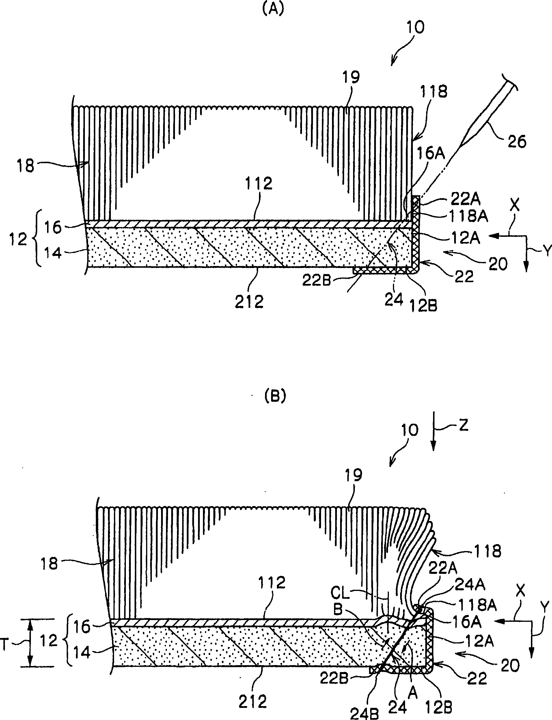 Pad material, method of sewing pad material and apparatus of sewing pad material