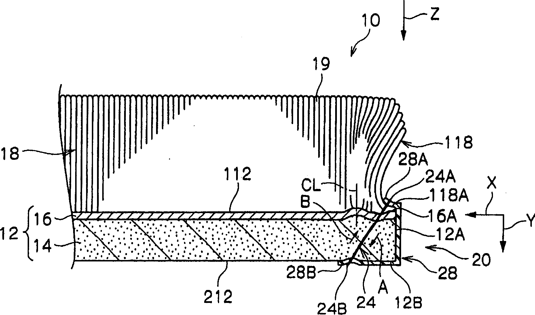 Pad material, method of sewing pad material and apparatus of sewing pad material