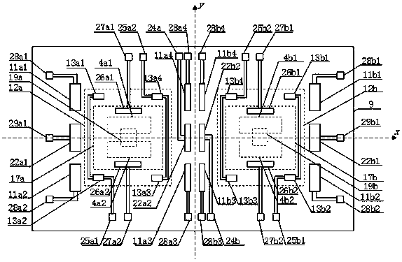 High-precision dual-mass silicon micro-gyro device based on tunnel magneto-resistance effect