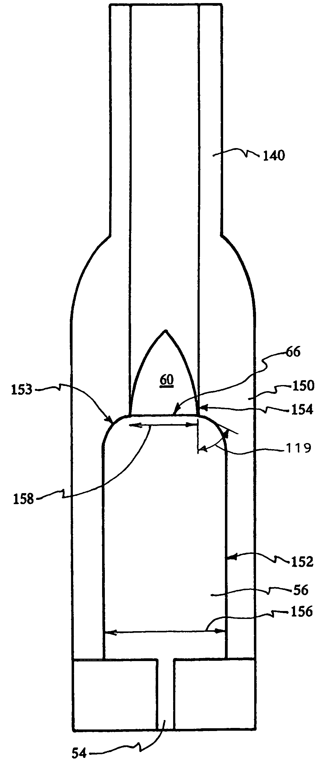 Firearm cartridge and case-less chamber