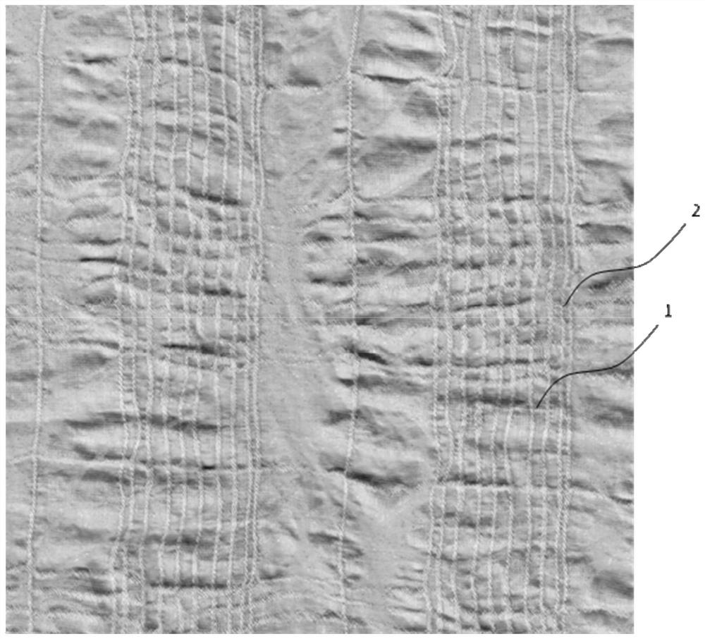 A kind of crumpled imitation jacquard fabric and its production process