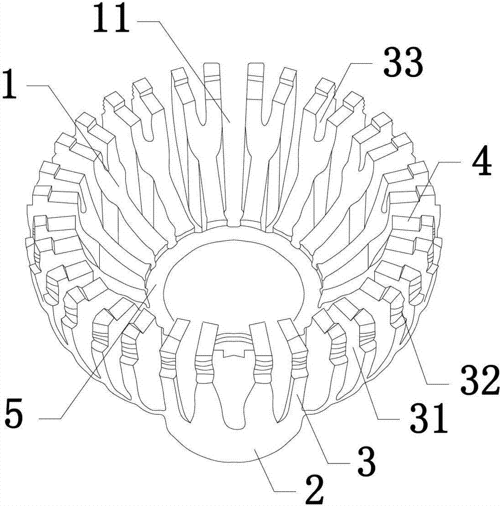 Radiating shell of LED lamp