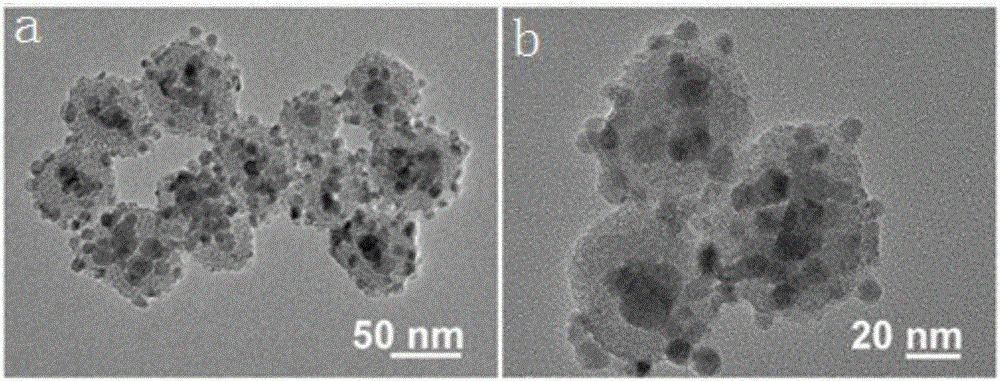 Folic acid coupled targeted ferriferrous oxide/mesoporous silica/copper sulfide nano-composite particle as well as preparation method and application thereof