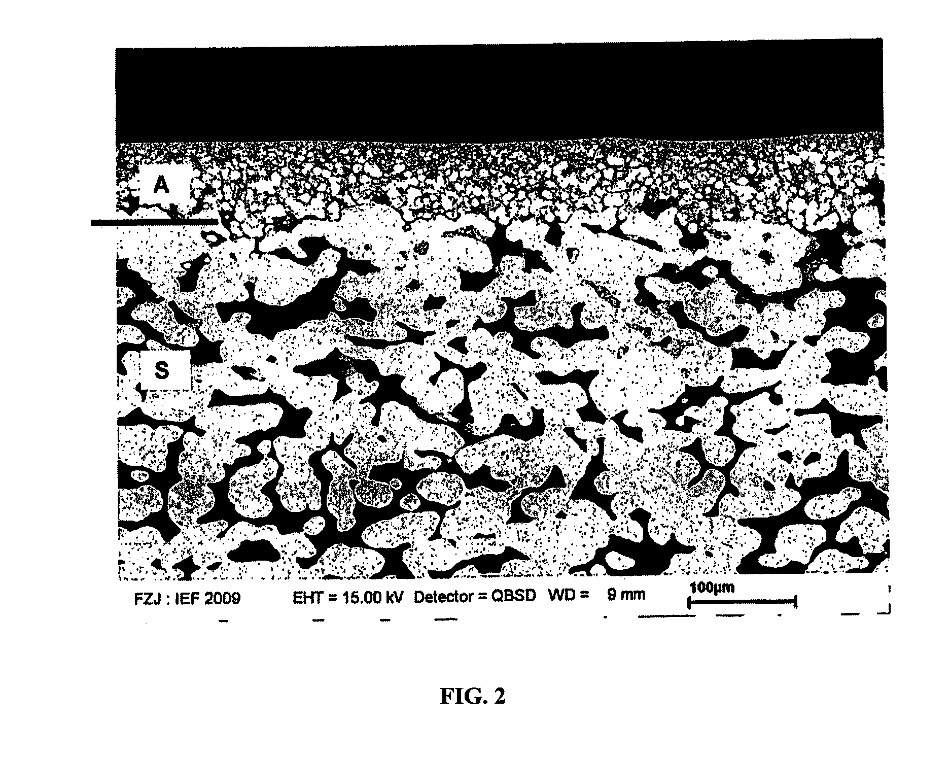 Anode for a high-temperature fuel cell and production thereof