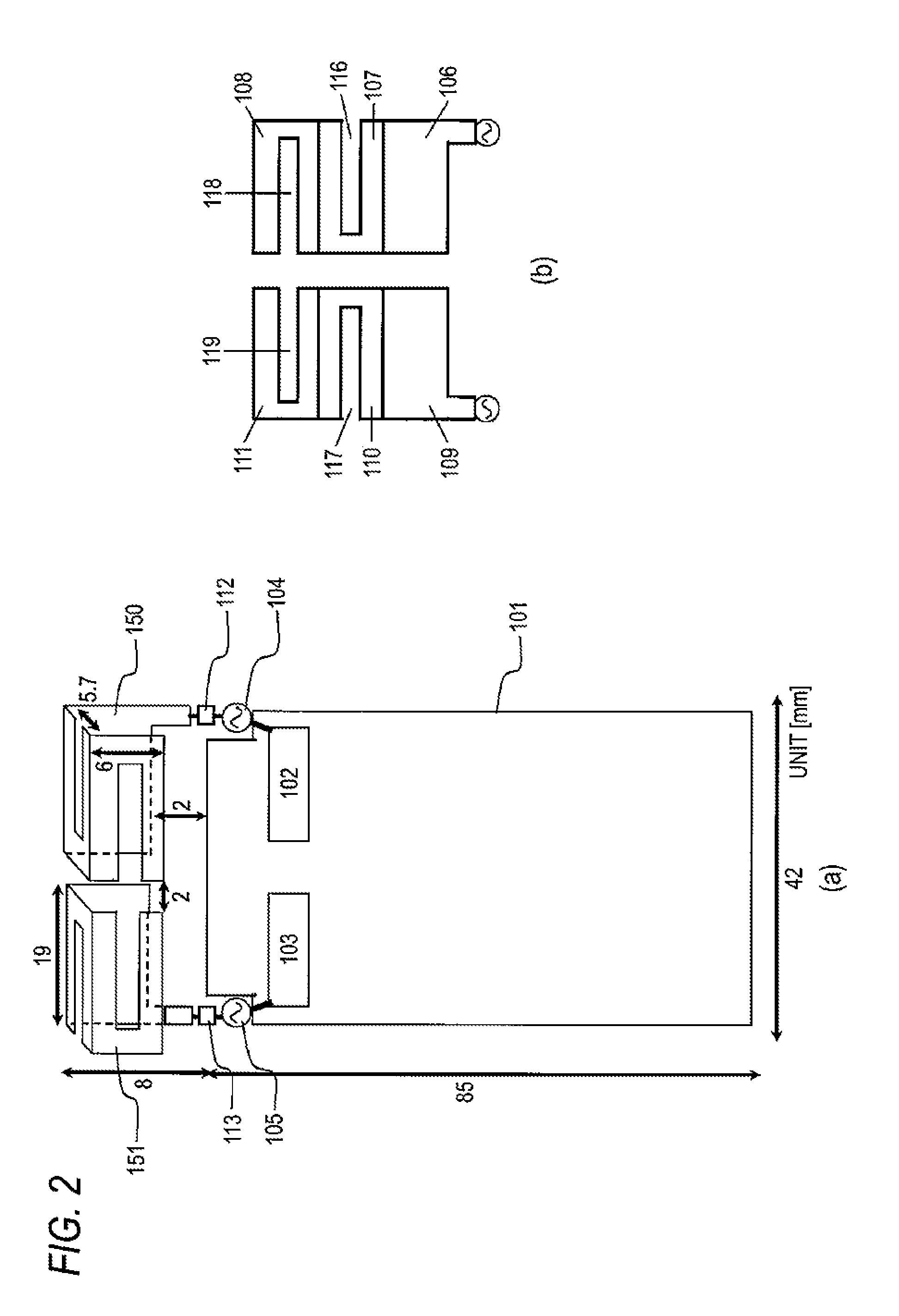 Antenna device and portable wireless terminal equipped with the same