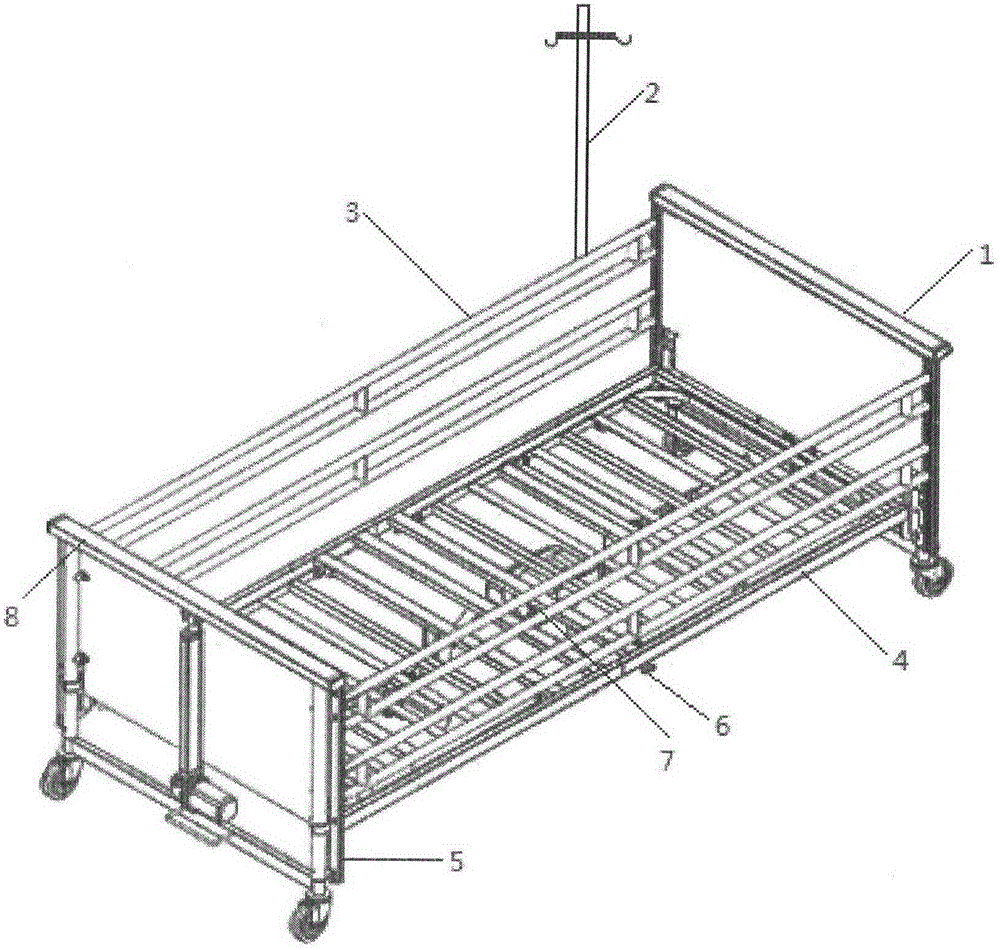 Multifunctional electric nursing bed