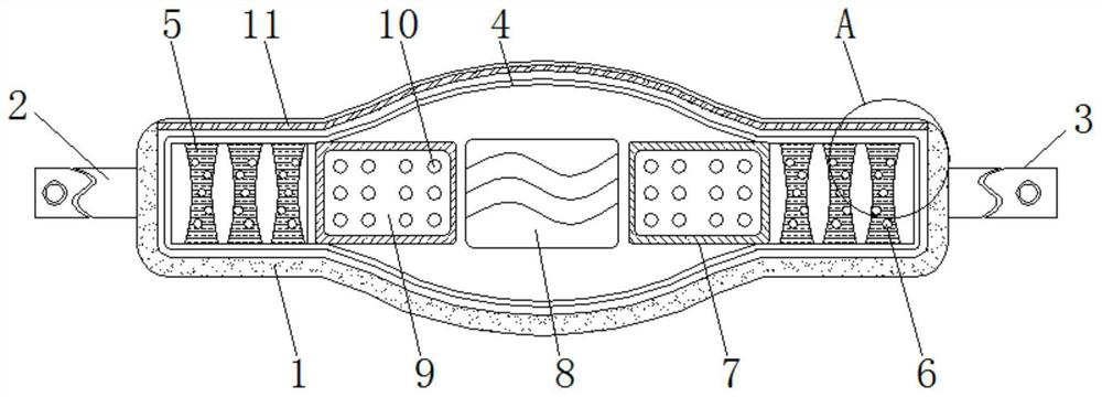 Wearable waist treatment device convenient to clean