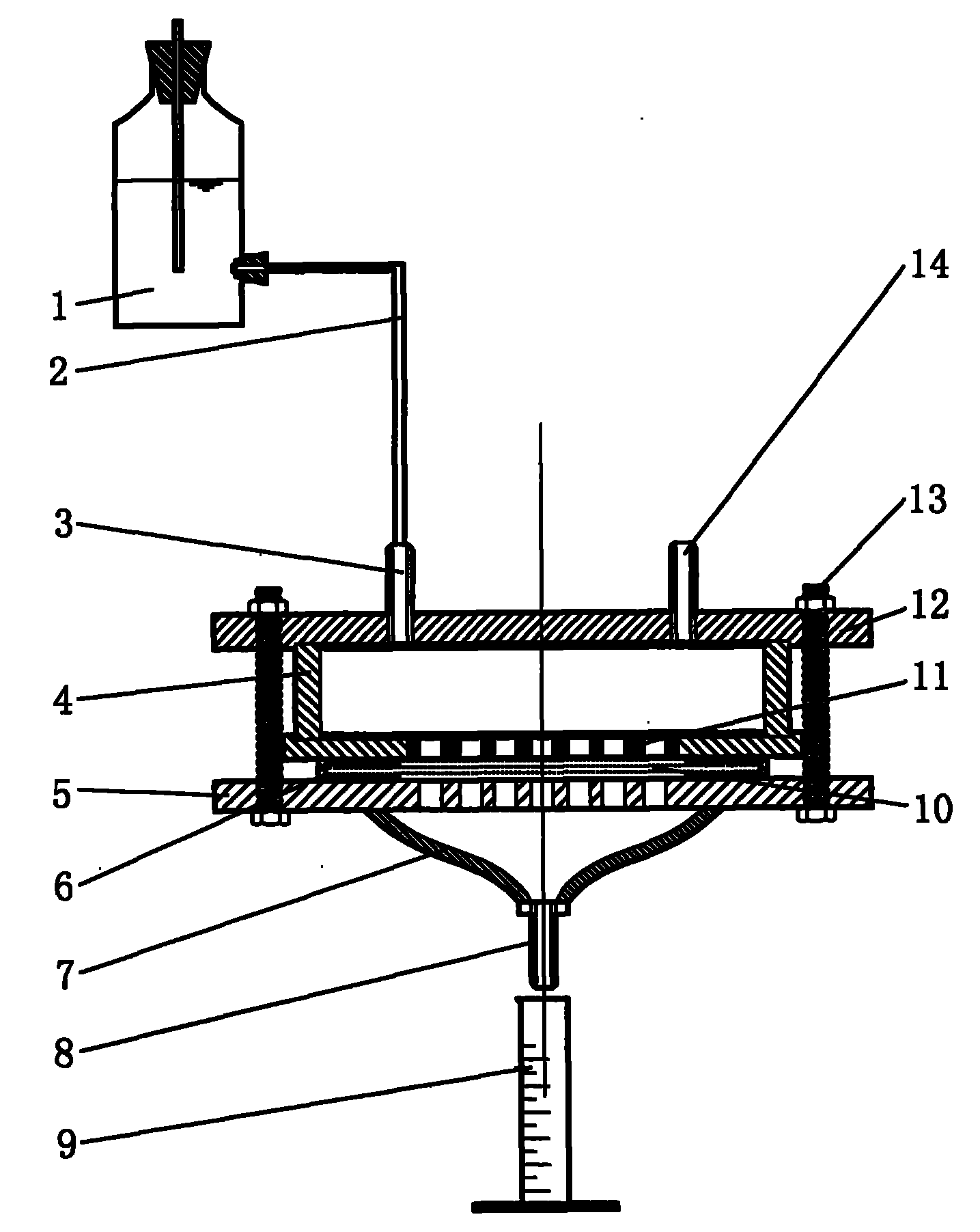 Permeability coefficient determinator for geosynthetic clay liner (GCL)