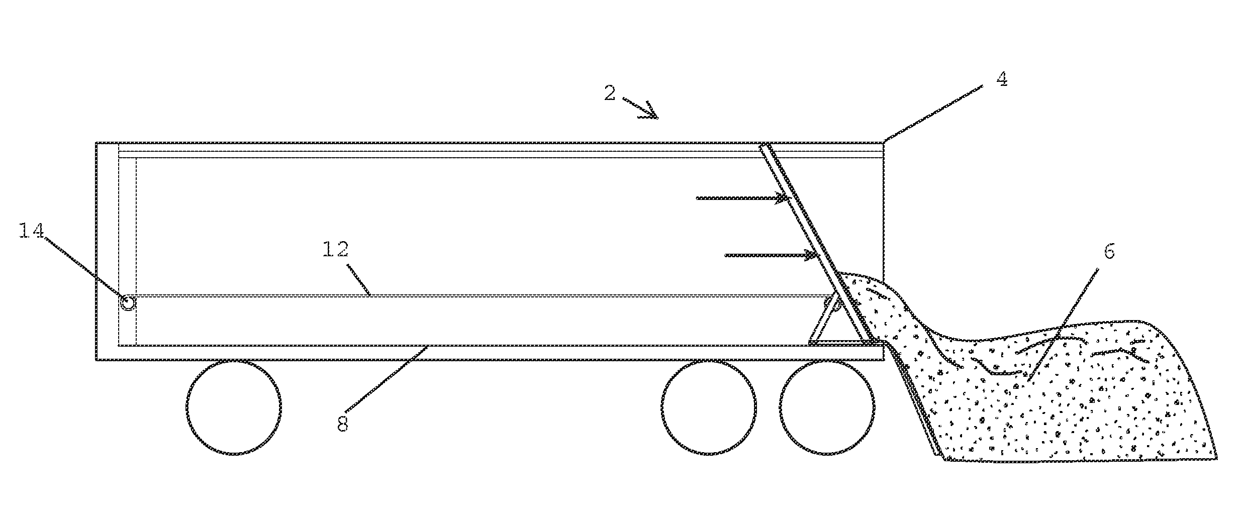 Moving headboard trailer ejector and floor cleaning apparatus