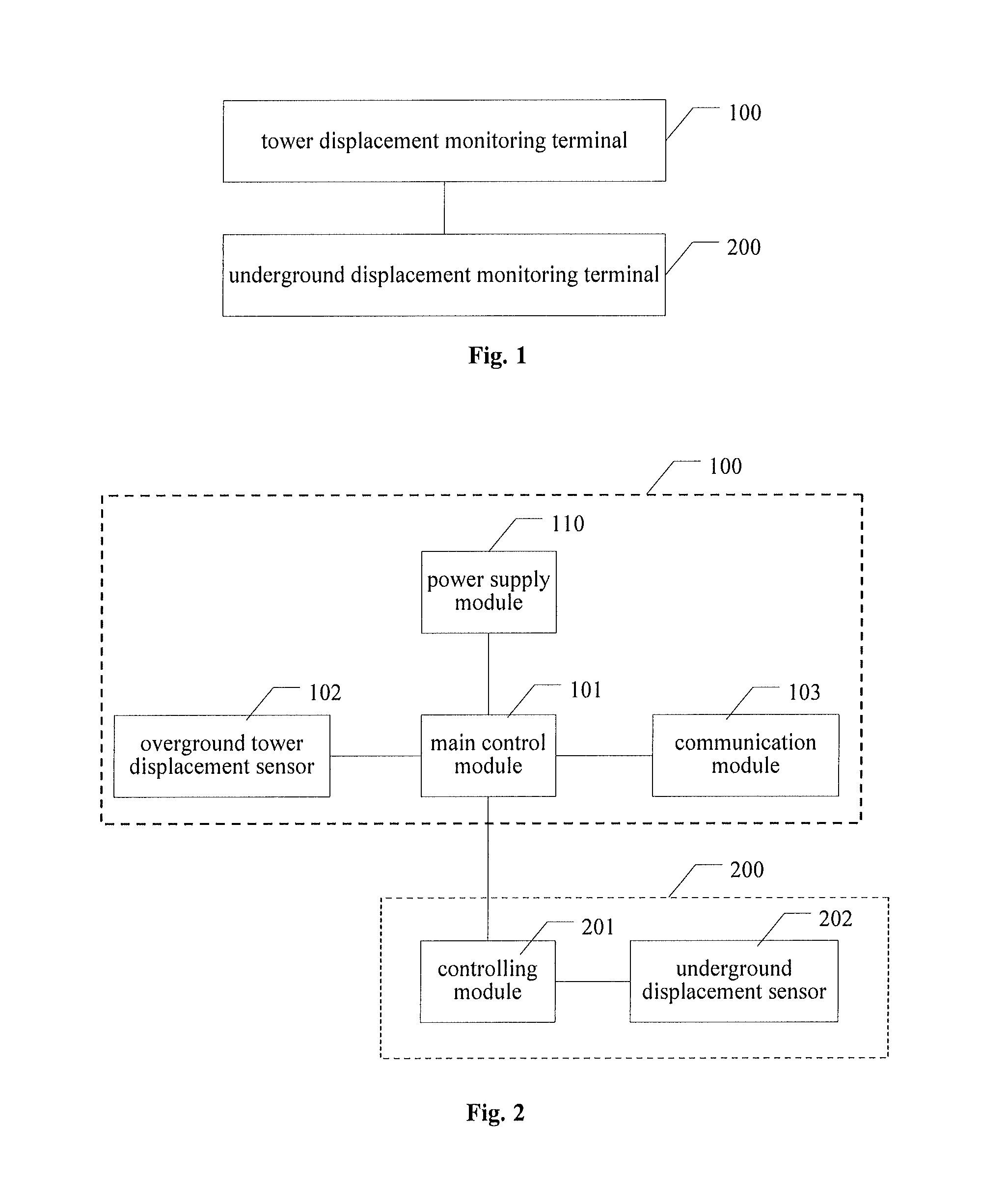 Displacement monitoring system for tower and monitoring method thereof