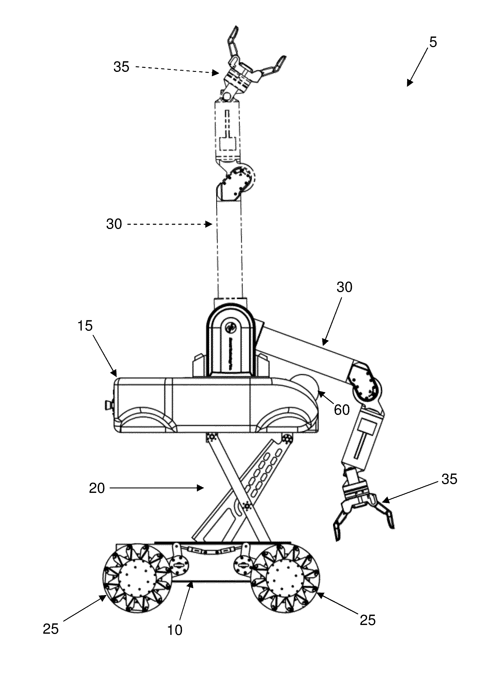 Mobile manipulation system with vertical lift