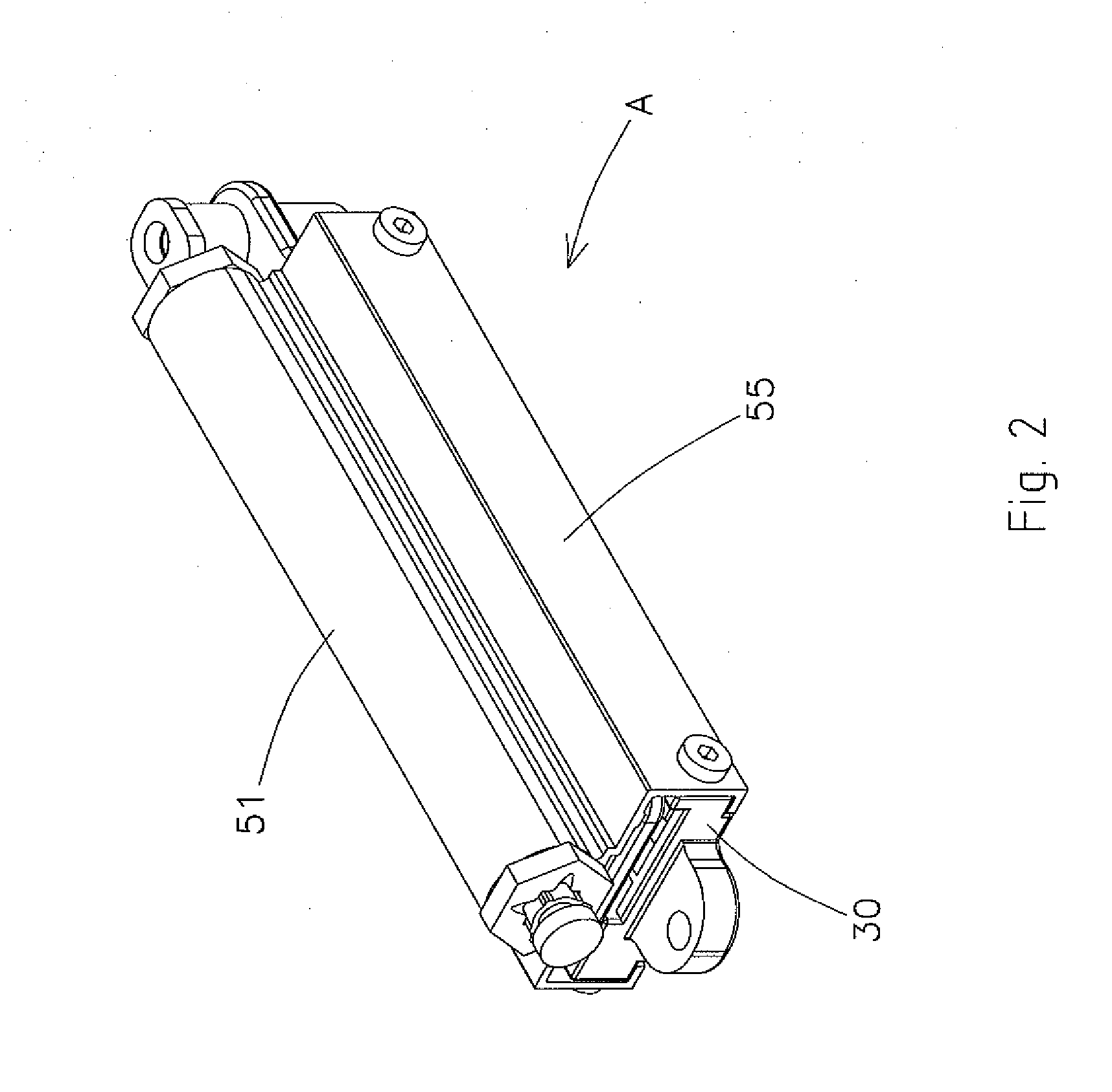 Angle Inclining Structure for a Desk