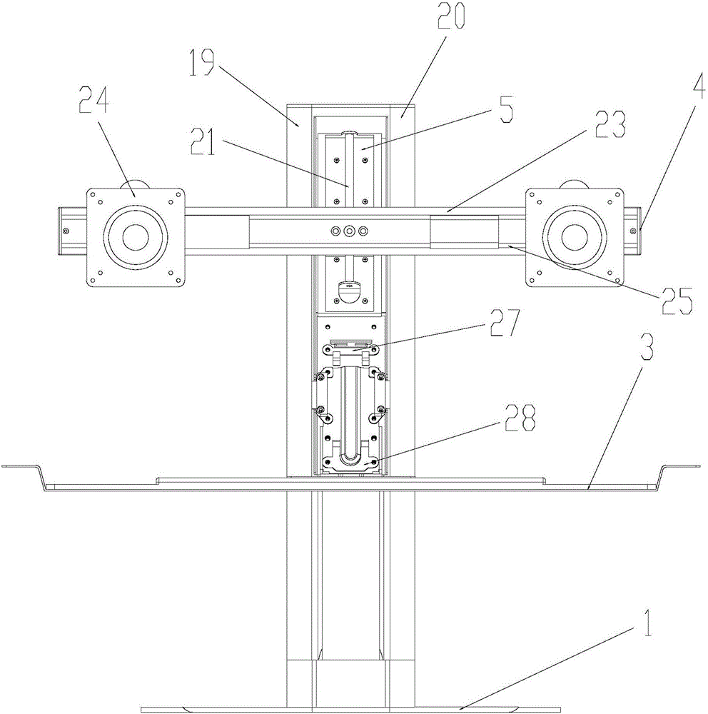 Standing and sitting alternating type work table