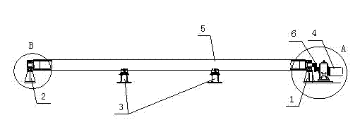 Long-shaft roller carrier