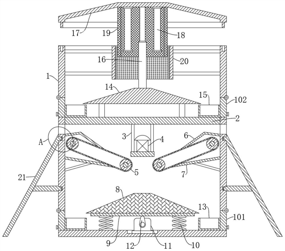 Insect killing device for forest fruit insect pest prevention