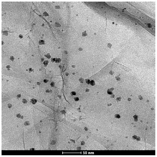 Preparation method of graphene loaded palladium nanoparticle composite material catalyst