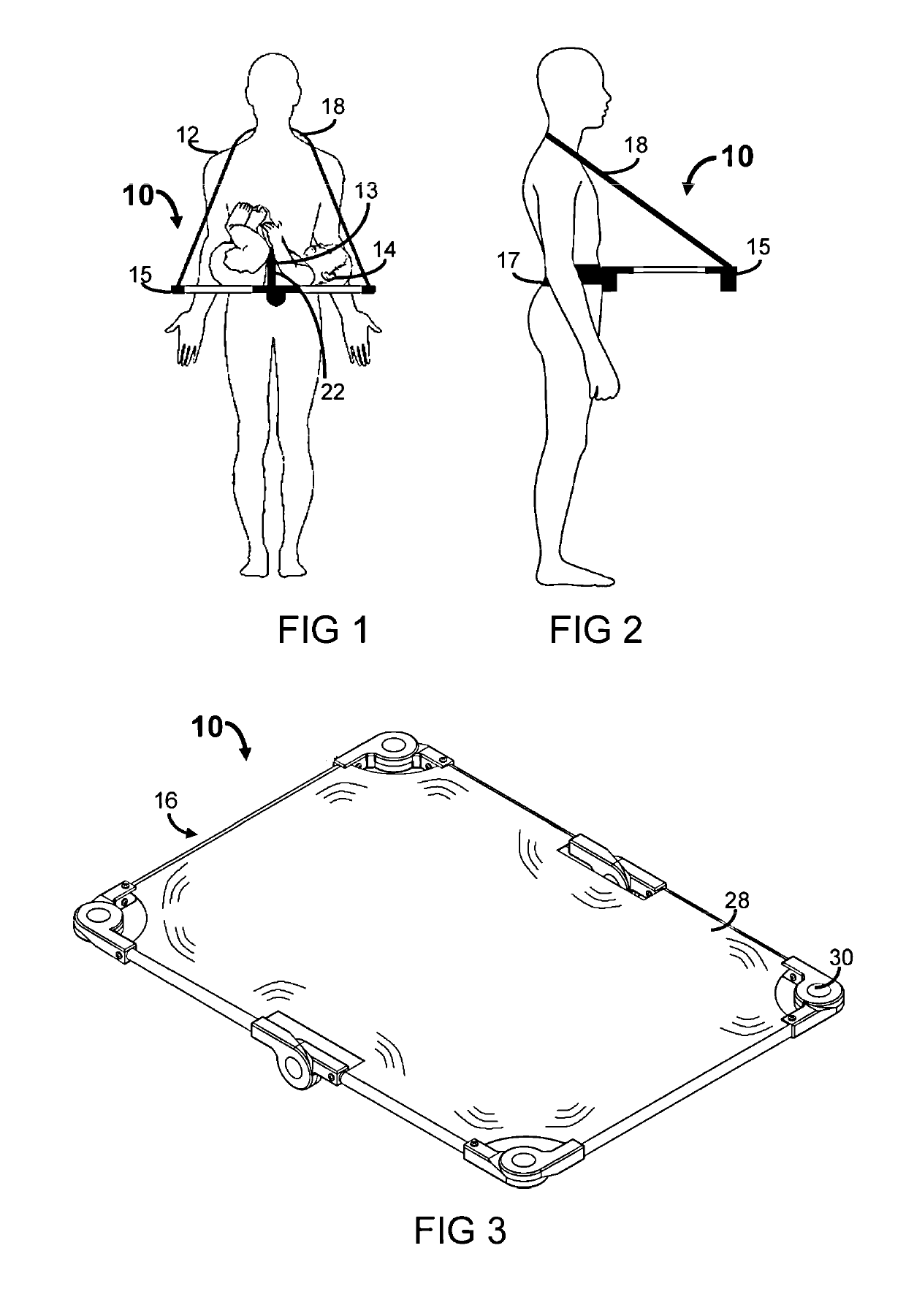 Wearable portable baby changing table