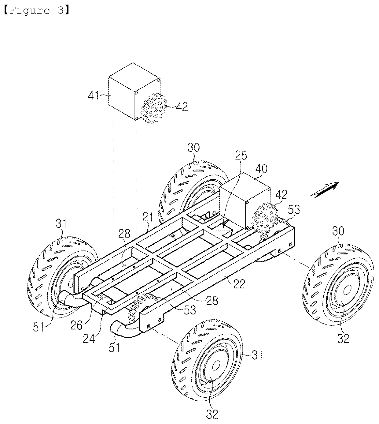 Stair-climbing type driving device and climbing driving method